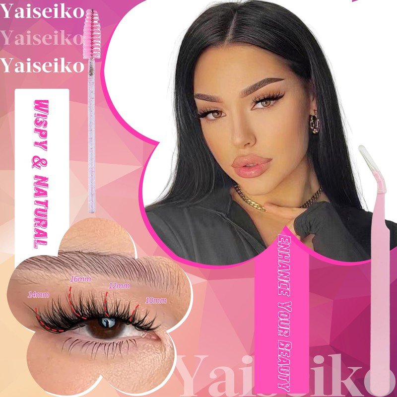 Yaiseiko Self Adhesive Eyelashes Clusters Kit Lash Clusters DIY Eyelashes