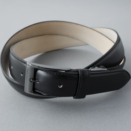 Vincent Crafted Nagasawa Belt Industries, Made in France, Anonay, Boxcalf Leather, Genuine Leather, 1.2 inches (30 mm) Wide Belt, Men's, Business Belt, Gentleman's Business Belt,, Black