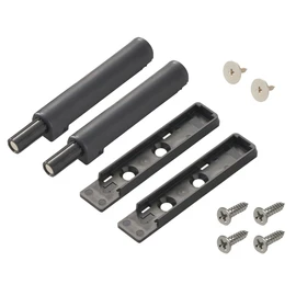 Murakoshi Seiko Y90100081 Push Latch M1 Short, Set of 2, Magnet, Magnetic, Acceptable, Black, Made in Japan