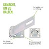 Gah-Alberts security closing hasp, yellow galvanised, 348359