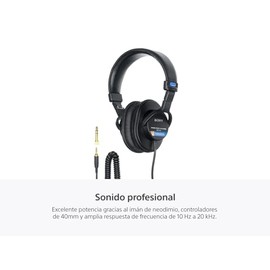 Sony Audífonos profesionales de diafragma grande ideal para grabar en estudios MDR7506