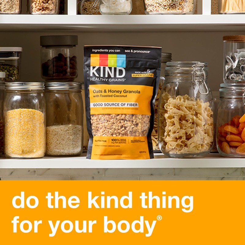 KIND Healthy Grains Granola, Oats & Honey Clusters with Toasted
