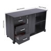 Amtarnctia Mobile Filing Cabinet, 4-Drawer File Cabinet, Mobile Lateral Printer