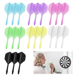 Pennle 21 PCS Integrated Dart Shaft and Flights, 2BA Thread One-Piece Darts Accessories, Professional Durable Anti-Falling Dart Flight Set, Multi-Colored Flights for Precision and Style