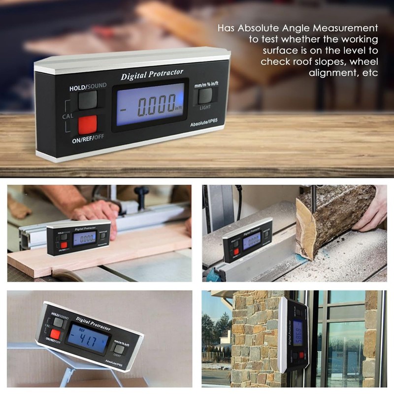 Digital Angle Finder Magnetic Protractor Inclinometer Angle Level Meter Tool