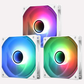 Thermalrlght TL-C12W-S V3 x3 Packs Case Fan 120mm ARGB CPU Cooler Fan Comes with ARGB Mirror Light Effect,PC PWM Silent Fan with 1500RPM Speed, White