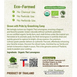 Lemongrass Powder | Organic Dried Thai Spice Herb | Freshly Ground Lemon Grass Stalks | Culinary Grade Seasoning for Cooking and Tea (16 OZ)