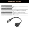6PIN to 16PIN Diagnostic Cable Adapter, OBDII Scanner Cable Replacement