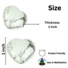 karma gems Howlite Crystal 1 Inch Mini Heart Puff Stone