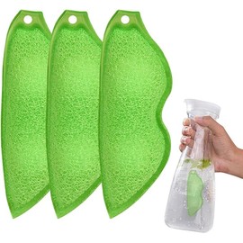 THJOPOKEEL 3 Pcs Beans Bottle Cleaning Sponge, Bottle Cleaning Scrubber with Two Aluminum Ceramic Balls in The Small Mouth, Reusable Cleaning Bean for Small Mouth Bottles Cleaning Scrubber