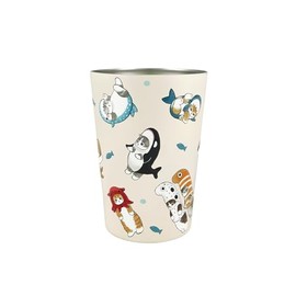 Mofusand (Mofusand) 2WAY Vacuum Double Tumbler M 【 Sea Creatures Cat 】 Office Work Desk Cup, Keeps Hot and Cold, Holder, Cup, Cute Cat, 53-2036