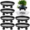6 Packs 15” Extra-large Plant Caddy Plant Saucers on Wheels