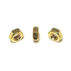 M4-0.7 Solid Brass DIN934 Metric Finished Hex Nut 4mmx0.7mm QTY:50