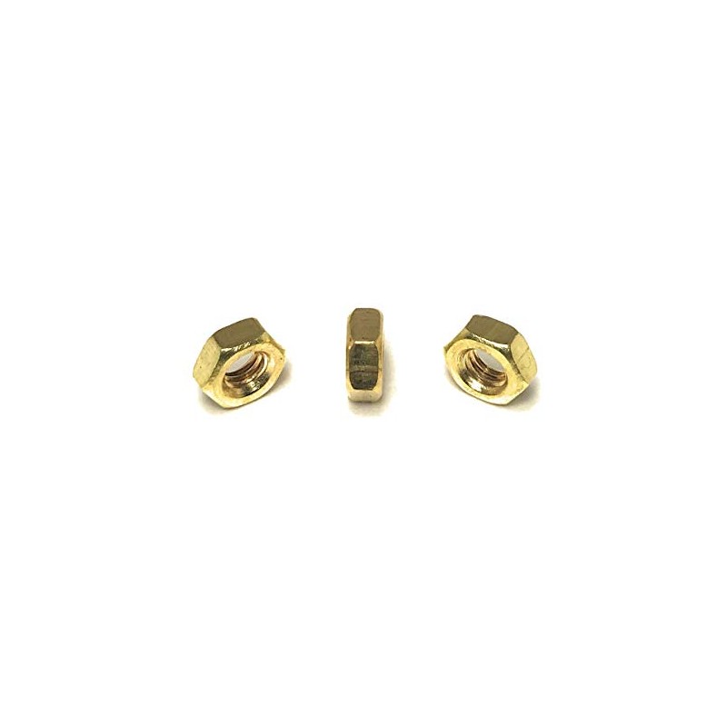 M4-0.7 Solid Brass DIN934 Metric Finished Hex Nut 4mmx0.7mm QTY:50
