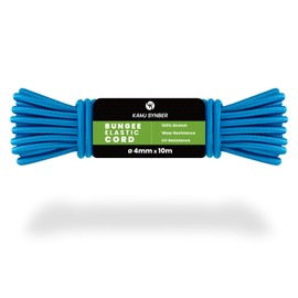 Kamu Synber Bungee Cord 4mm x 10m Elastic Shock Cord Bungee Rope for Tarpaulin, Kayak, Tie Down, Camping | Blue