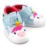 ikiki Squeaky Shoes for Toddlers/Little Kids (Unicorn, White/Sparkly Blue, Size