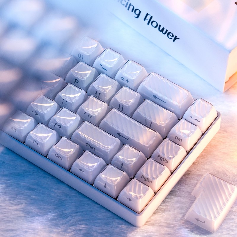 XVX White Key Cap - Crystal Jelly Key Cap,136 Keys
