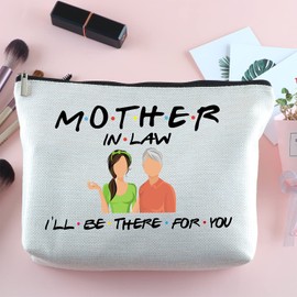 Mother in Law Gifts from Daughter And Son in Law Zipper Travel Make Up Bag Mothers Day Birthday Christmas Retirement Gifts Mother in Law I'll Be There for You