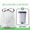 Large 20 Gallon White Drawstring Trash Bags, 1.8 Mil, 120