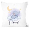 SpecialMe® Children's Cushion Cover with Name and Elephant Name of