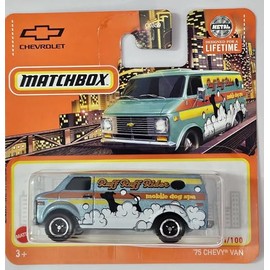 Matchbox 2024 - '75 Chevy Van [Blue] Blue 14/100 Ruff Ruff Rider Mobile Dog Spa