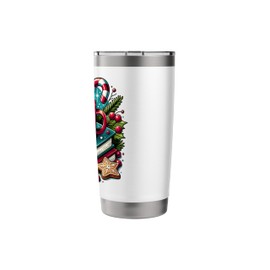 Vintage Cozy Winter Hot Cocoa Books Gingerbread Book Lovers Stainless Steel Insulated Tumbler