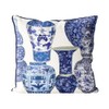 Kelly Stevens-McLaughlan, Chinoiserie Vase Collage #1 on Cream Cushion /