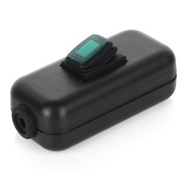 Jtron Green LED Light On/Off Bedroom 2 Pole 3rd Poles With LED Earth 250V 6A 3P Rocker Toggle Switch Feed-Through Switch