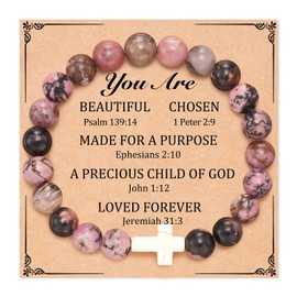 First Communion Gifts for Girls Cross Bead Bracelet Religious Christian Bracelet Faith Bracelet First Communion Bracelets Confirmation Gifts for Teen Girls