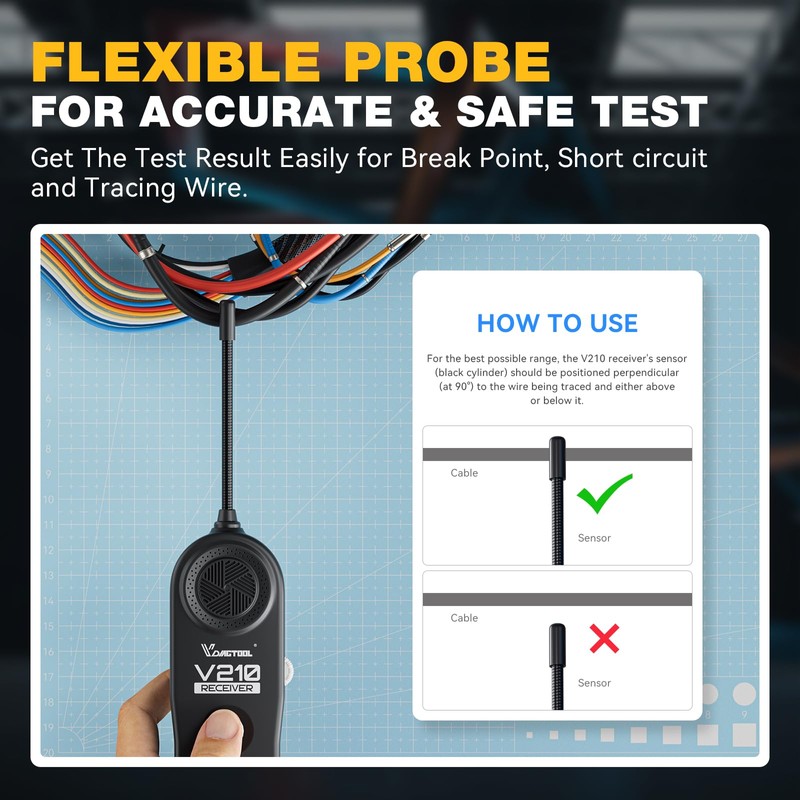 VDIAGTOOL V210 Wire Tracer Electrical Automotive Open & Short Finder