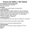 Vitamin D3 4000iu - 180 Tablets | Vegetarian Friendly