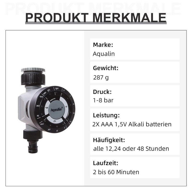 Aqualin Garden Watering Timer Click Solenoid Valve Irrigation Controller Home