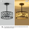 Rpzloila 3-Light Crystal Ceiling Light Fixture, Modern Semi Flush Mount