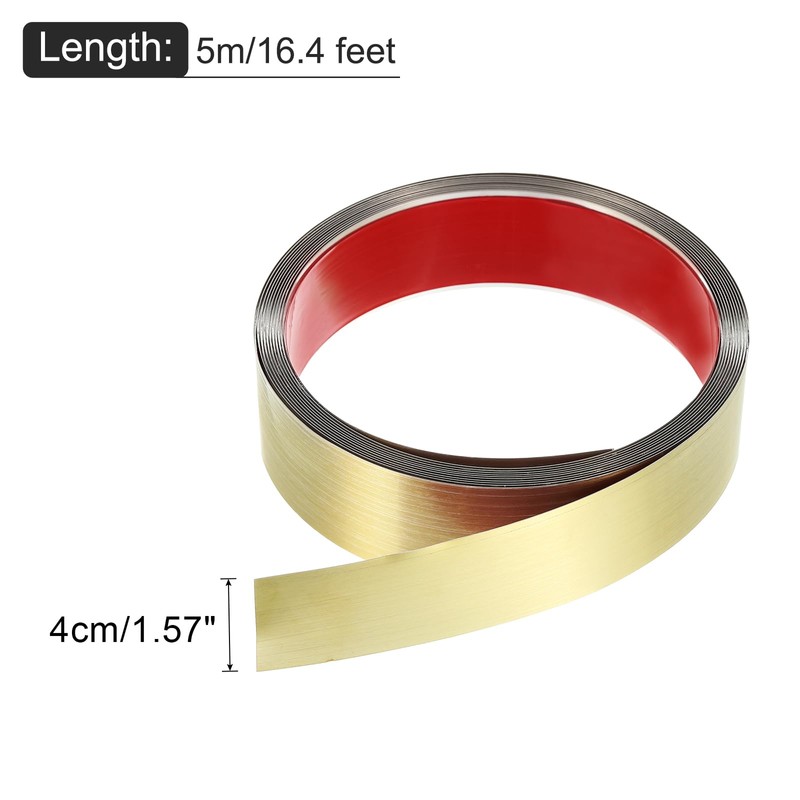 uxcell Stainless Steel Wall Trim Molding, 16.4 ft x 1.57