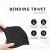 Just Simplicity - Premium Silicone Trivet Set, Freestanding Bendable Design,
