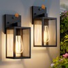 2 Pack Dusk to Dawn Exterior Lighting Fixtures Wall Mount,