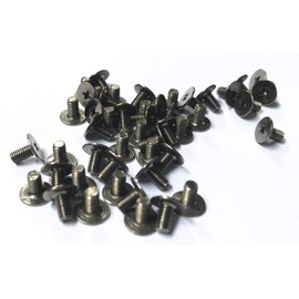 Bullet Cone Spikes Rivets, 60 Sets 7 x 10 mm Punk Rivets with Screw Backs for DIY Leather Crafts Handmade (Gun Metal, 10 mm)
