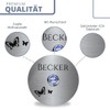 Becker Stainless Steel Doorbells with Individual Engraving - Bell Size: