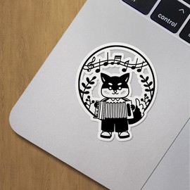 Decal Stickers of Foxy Accordion Premium Indoor (No Waterproof) Vinyl Decal Stickers for Laptop Phone Accessory Helmet Car Window Mug Tuber Cup Door Wall Decoration ANDVER3d91722BL