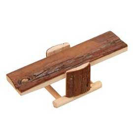 BESPORTBLE Natural Wood Seesaw Platform Pet Toy for Hamster Rat Squirrel Mouse Molar Chew Toy