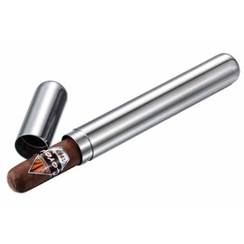 Visol Sigma Stainless Steel Cigar Tube (Stainless Steel)