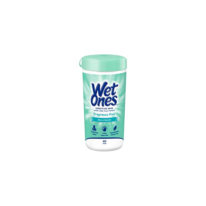 Wet Ones Sensitive Skin Wipes | Unscented Face & Hand