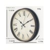 Vintage Wall Clock, 30 cm Roman Numeral Design, Antique Black