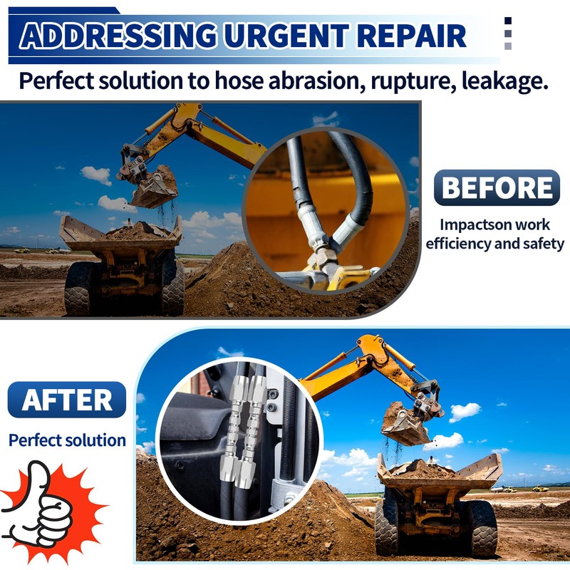Hydraulic Hose Repair Kit, 3/8'' Hydraulic Hose Field Repair Kit,
