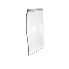 Framed Shower Door Bottom Soft Vinyl Sweep Seal, 36 inch Long, 1-3/16 inch Strip Height, Transparent, 3/32 inch"Star Tip" Insert