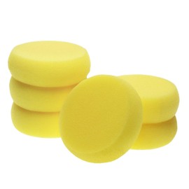Penta Angel Round Sponges 6pcs 3inch Yellow Painting Sponges Synthetic Artist Sponges Watercolors Sponges for Art & Craft Pottery Clay Cleaning Ceramics Wall (Round Painting Sponges)
