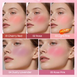 Liquid Blush Tint Multi-Use Lip Cheek Makeup High-Pigment Rose
