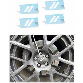 Reflective Concepts Hash Rhombus Center Cap Overlay Decals- 2017-2023 Charger and Challenger - (Color: Gloss White)