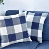 Case 4 set of 18x18 Pack NavyBlue Buffalo Check Plaid