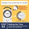 iPower 24 Hour Plug-in Mechanical Timer, Timer for Electrical Outlets